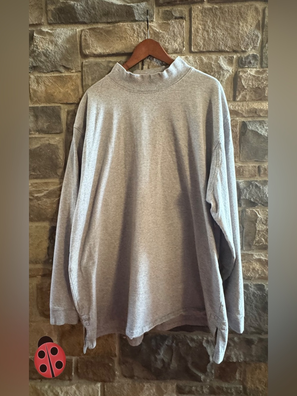 Duluth Trading Men's Gray Mock Neck Shirt -XXL